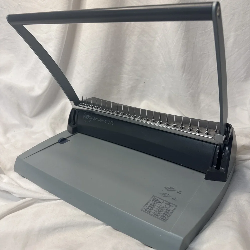 GBC CombBind C75 Plastic Comb Binding Machine Tabletop Desk Office Book Make
